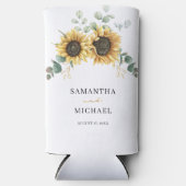 Zonnebloem Eucalyptus bruiloft gunst groen (Voorkant)