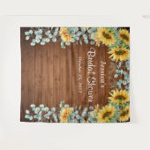 Zonnebloem Eucalyptus Bruiloftsshower Foto Achterg Wandkleed (Voorkant (horizontaal))