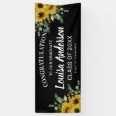 Zonnebloem, Eucalyptus en Afstuderen van goudConfe Spandoek (Verticaal)