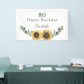 Zonnebloem Eucalyptus Floral 80e verjaardag Spandoek (Beurs)