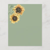 Zonnebloem Eucalyptus Floral Script 50th Birthday (Achterkant)