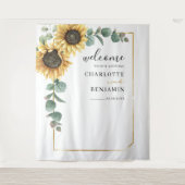 Zonnebloem Eucalyptus Foliage Greenery Wedding Wandkleed (Voorkant)