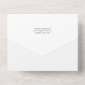 Zonnebloem Eucalyptus Geometric Script Weddenschap All In One Uitnodiging (Achterkant)