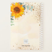 Zonnebloem Eucalyptus glitter gouogram Planner (Achterkant)