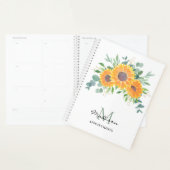 Zonnebloem Eucalyptus Greenery Aangepaste Benoemin Planner (Display)
