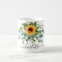 Zonnebloem Eucalyptus greenery name script