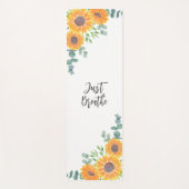 Zonnebloem Eucalyptus Greenery Yoga Quote Yogamat (Voorkant)