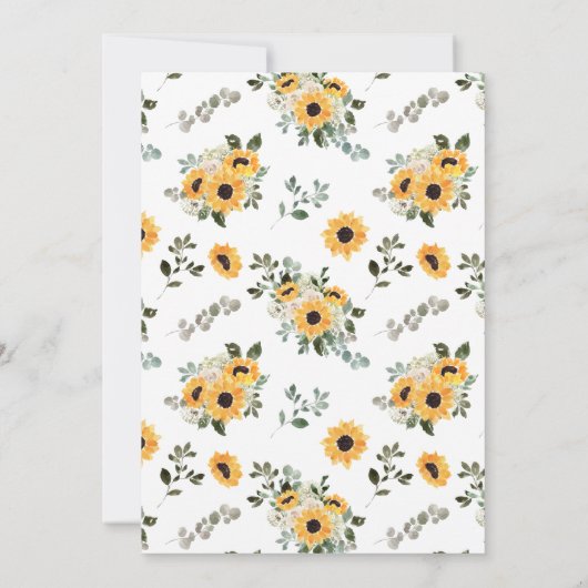 Zonnebloem Eucalyptus Groene Trouw Kaart (Achterkant)