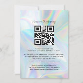 Zonnebloem Eucalyptus Holographic QR Code Weddensc Kaart (Achterkant)