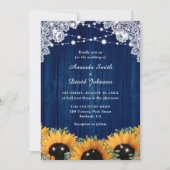 Zonnebloem Eucalyptus Hout Kant Marine Blauw Bruil Kaart (Voorkant)