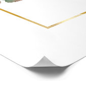 Zonnebloem Eucalyptus Leaves Script Vrijgezellenfe Poster (Hoek)