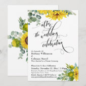 Zonnebloem Eucalyptus Na de Trouwfeestviering Kaart (Voorkant / Achterkant)