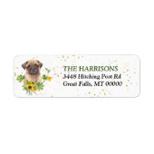 Zonnebloem Eucalyptus Pug Return Label (Voorkant)