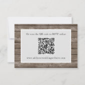 Zonnebloem Eucalyptus Rustiek Hout QR Code RSVP Ka (Achterkant)