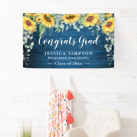 Zonnebloem Eucalyptus Rustige Afstuderen Afstudere Spandoek (Insitu)