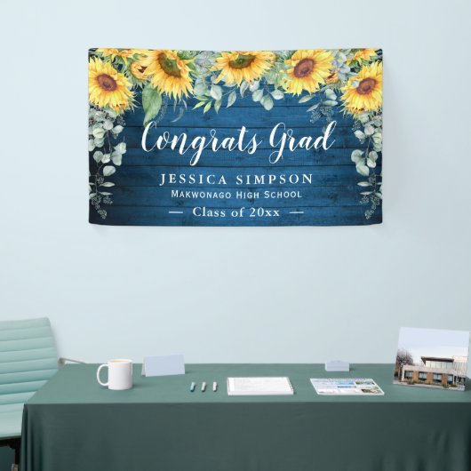 Zonnebloem Eucalyptus Rustige Afstuderen Afstudere Spandoek (Beurs)