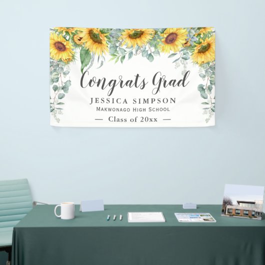 Zonnebloem Eucalyptus Rustige Afstuderen Afstudere Spandoek (Beurs)