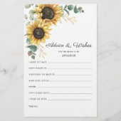 Zonnebloem Eucalyptus Vrijgezellenfeest Advice Car Briefpapier (Voorkant)