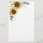 Zonnebloem Eucalyptus Vrijgezellenfeest Advice Car Briefpapier (Achterkant)