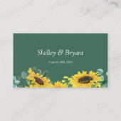 Zonnebloem Eucalyptus Weddenschap Online RSVP QR-c Informatiekaartje (Achterkant)