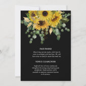 Zonnebloem, eucalyptusgroene waterverf kaart (Achterkant)