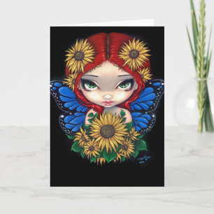 "Zonnebloem Fairy" Wenskaart Kaart