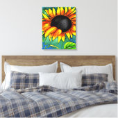 Zonnebloem Fantasy Canvas Afdruk (Insitu (Slaapkamer))