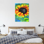 Zonnebloem Fantasy Canvas Afdruk (Insitu (Slaapkamer))