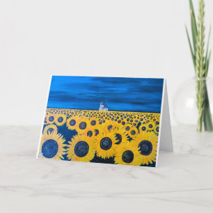 Zonnebloem Field schilderij van Alfred Fox Kaart