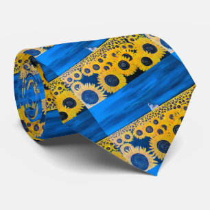 Zonnebloem Field schilderij van Alfred Fox Stropdas