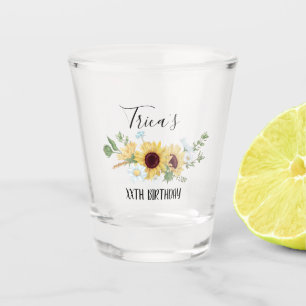 Zonnebloem Floral Birthday Party Shot Glas