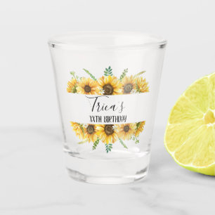 Zonnebloem Floral Birthday Party Shot Glas