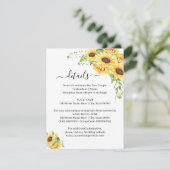 Zonnebloem Floral Boho Chic-kaart Kaart (Staand voorkant)