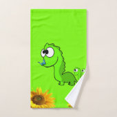 Zonnebloem Floral Dinosaur Green Bath Bad Handdoek (Handdoek)