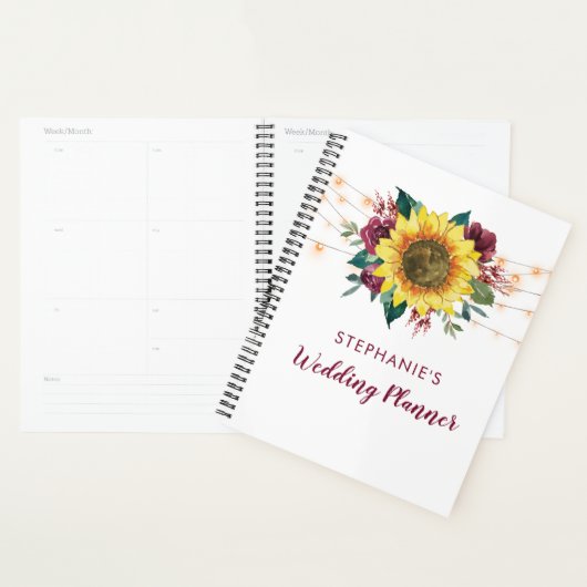 Zonnebloem Floral Lights Bruiloft Planner (Display)
