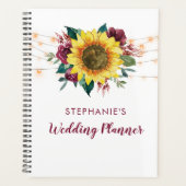Zonnebloem Floral Lights Bruiloft Planner (Voorkant)