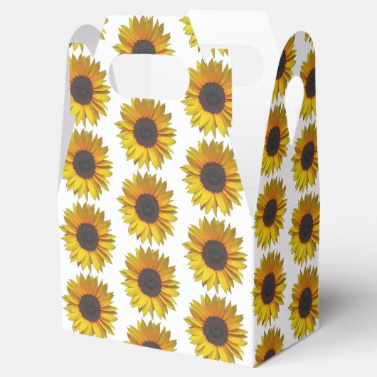 Zonnebloem Floral Pattern Bedankdoosjes (Geopend)