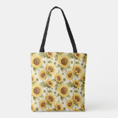 Zonnebloem Floral Pattern Draagtas (Achterkant)