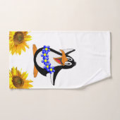 Zonnebloem Floral Penguin Bath-handdoeken Bad Handdoek (Handdoek)