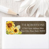 Zonnebloem Floral Rustic Farmhouse | Retouradres Etiket (Insitu)