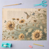 Zonnebloem fluistert tissuepapier (Craft)