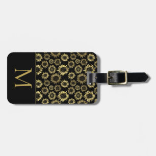 Zonnebloem Folie Initiaal Monogram Reizen Bagagela Bagagelabel