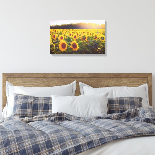 Zonnebloem foto canvas (Insitu (Slaapkamer))