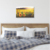 Zonnebloem foto canvas afdruk (Insitu (Slaapkamer))