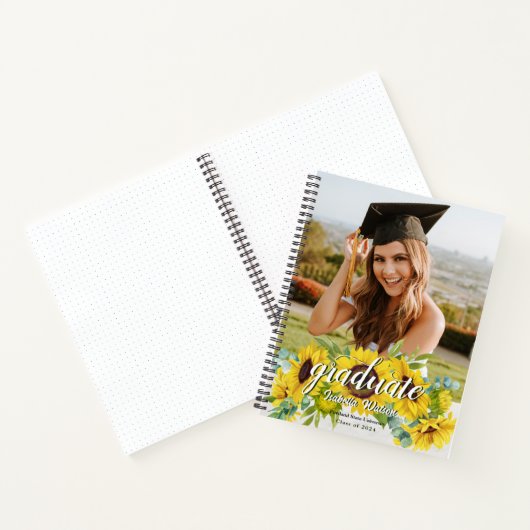 Zonnebloem Fotoscript Afstuderen Gast Notitieboek (Binnen)