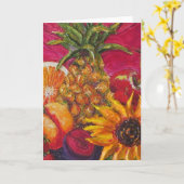 Zonnebloem & Fruit Kaart (Gele Bloem)