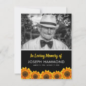 Zonnebloem Funeral Order of Service | Dank u wel (Voorkant)