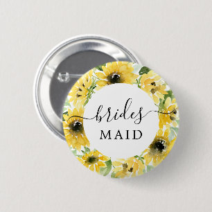 Zonnebloem Garden Bridal Button Bridesmaid