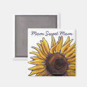 Zonnebloem gebakken Mam Magnet Magneet (Voorkant / Achterkant)
