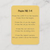 Zonnebloem Gebed Kaart Visitekaartje (Achterkant)